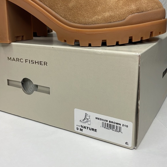 Marc Fisher Nature Faux Fur Trimmed Boot NIB Size 9 Medium Brown - Picture 10 of 10